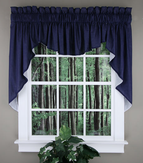 Emery 36"L Three Piece Lined Swag Curtain Set