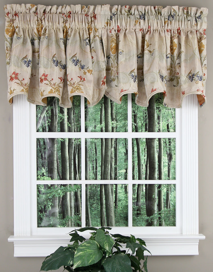 Enchantment Floral Scalloped Valance - Lorraine Home Fashion – Swags Galore