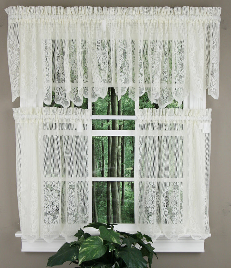 Fairmount Lace Curved Valance - Swags Galore