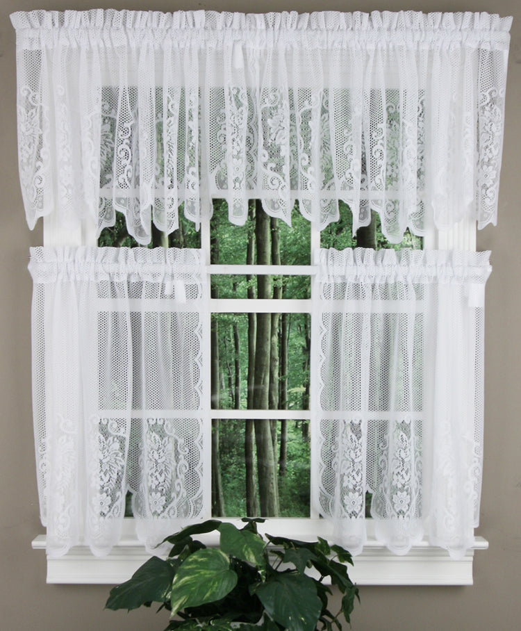 Fairmount Lace Curved Valance - Swags Galore