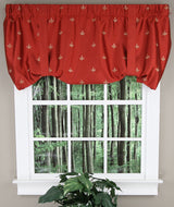 Fleur De Lis Lined Tie Up Valance