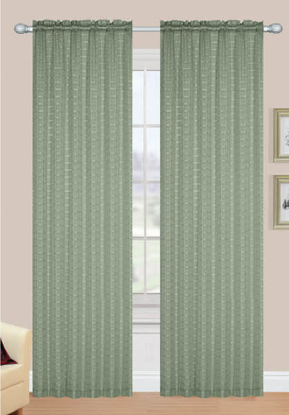 Jacquard Voile Sheer Curtain Panel (Pair)