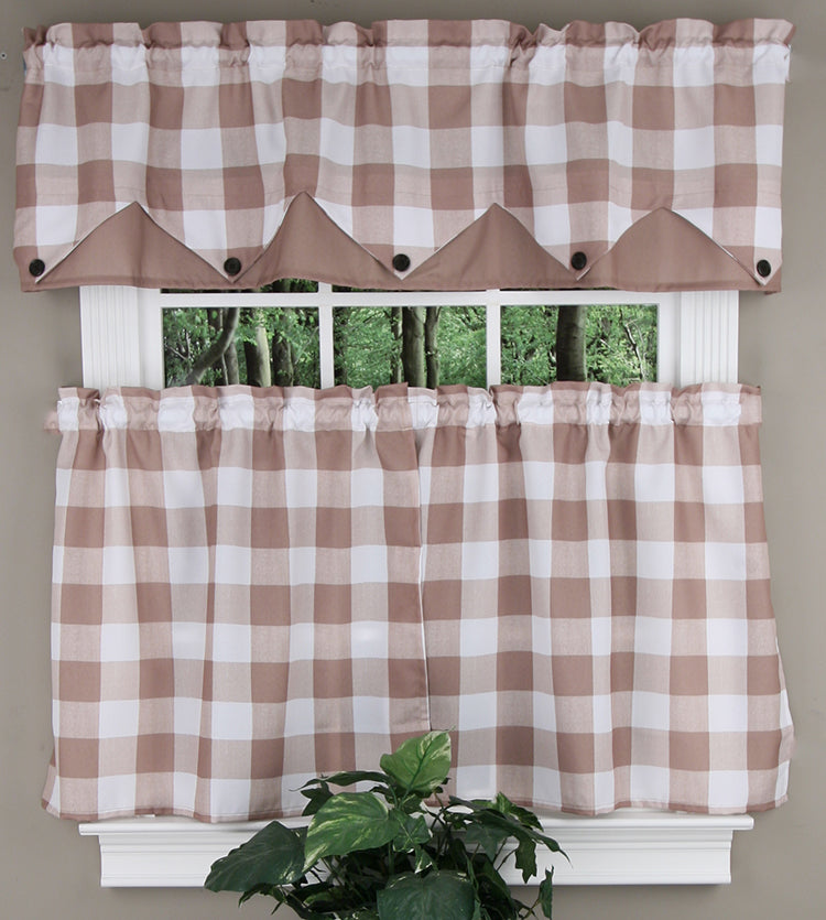 Kingdy 3PC Kitchen Curtain Set