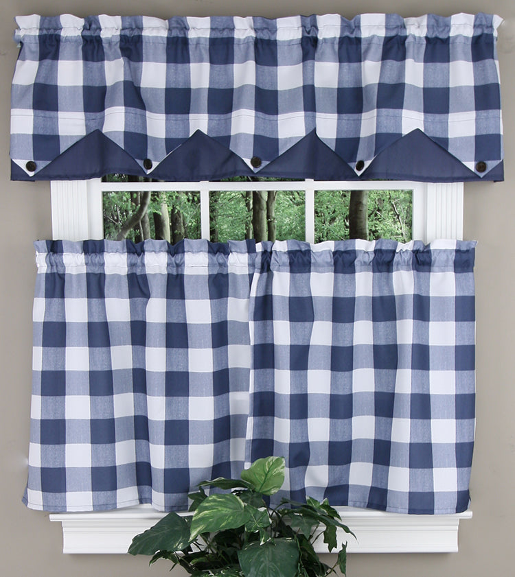 Kingdy 3PC Complete Kitchen Curtain Set