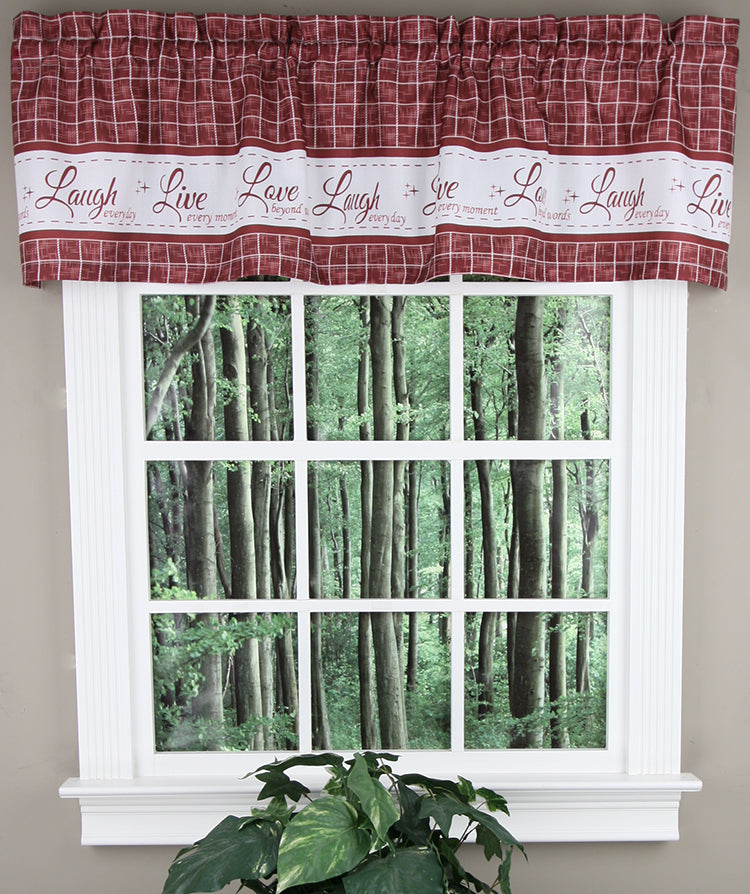 Live, Love, Laugh, Tailored Valance