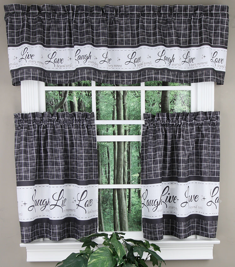 Live, Love, Laugh, Tailored Valance