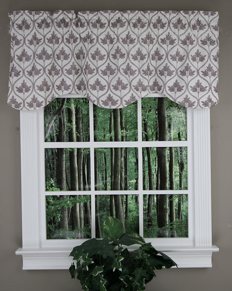 Mayfair Lined Embroidered Scalloped Valance