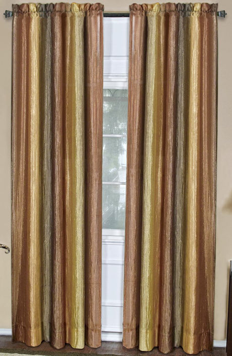 Ombre Semi Sheer Curtains, 50"W X 63"L Rod Pocket Panel