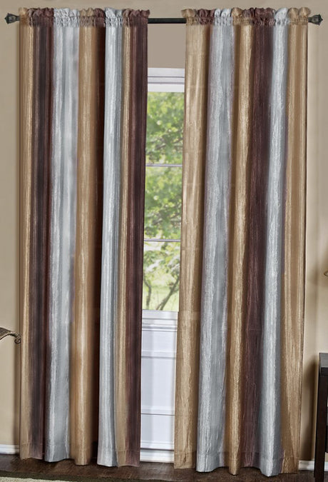 Ombre Semi Sheer Curtains, 50"W X 84"L Rod Pocket Panel