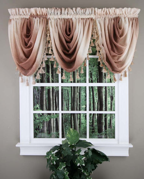 Ombre Waterfall Valance with Tassel