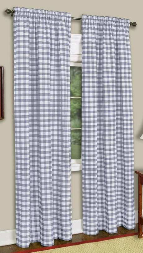 Buffalo Check Country Tie-Up Valance