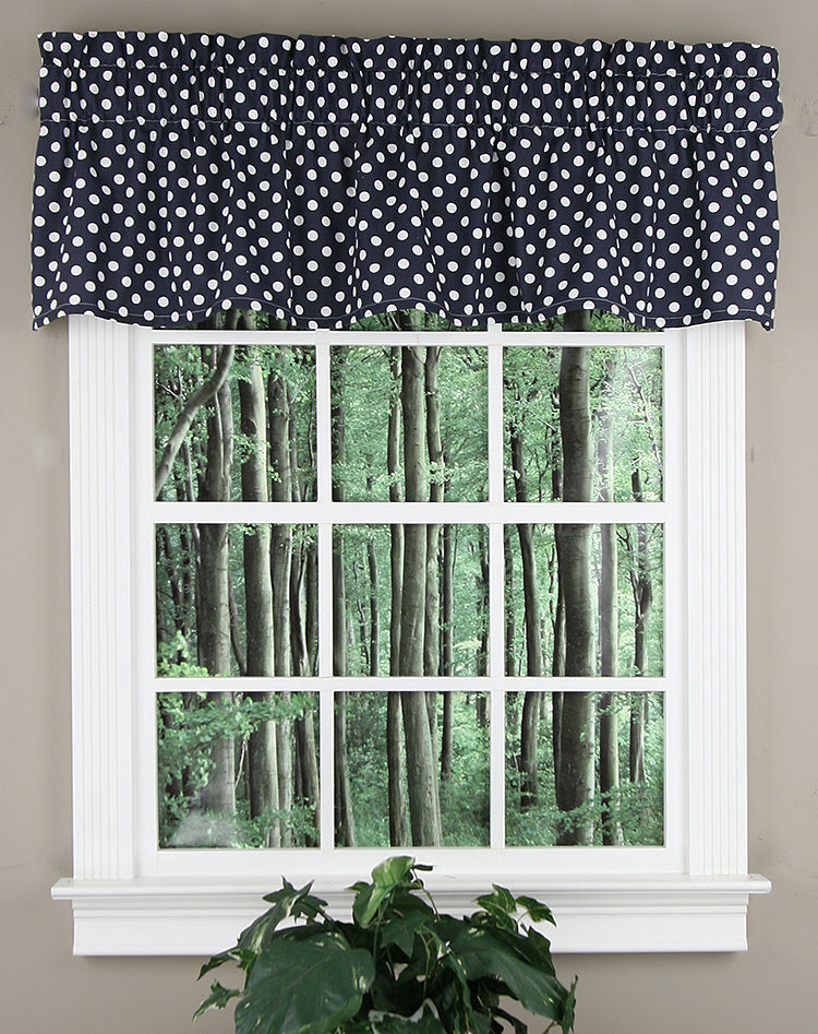 Polka Dot Tailored Valance