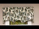 Madison Floral, 58"W X 15"L Lined Scalloped Valance