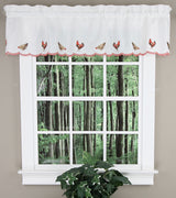 Roosters Embroidered Insert Valance