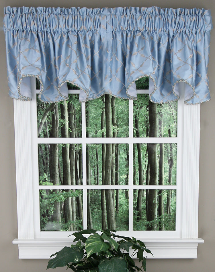 Savoy Lined Scalloped Valance - Renaissance Home Fashions – Swags Galore