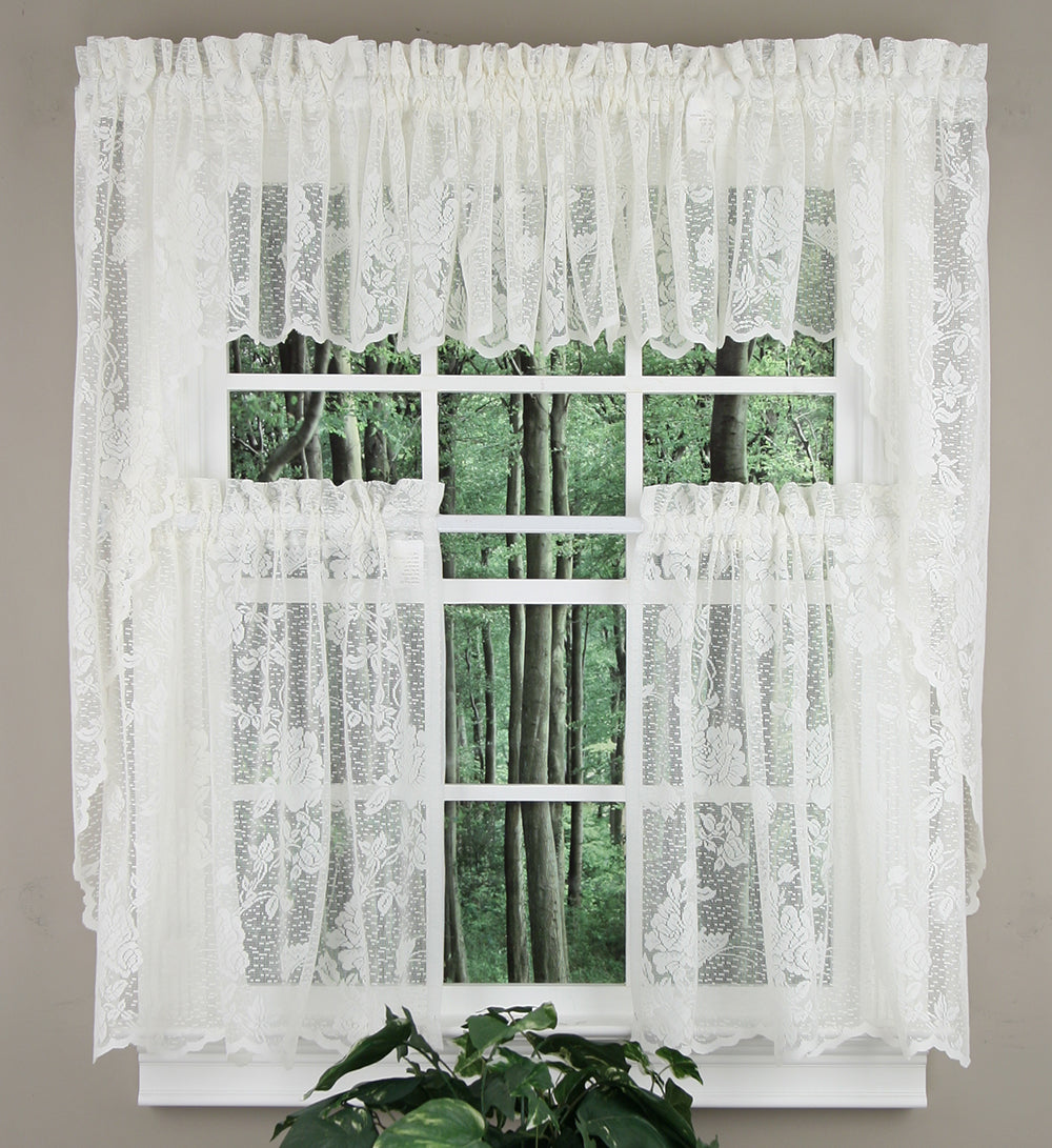 Lacey Lace Embroidered Valance