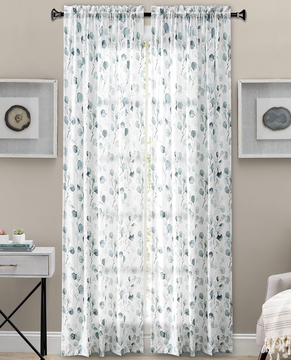 Eucalyptus Semi Sheer Curtains