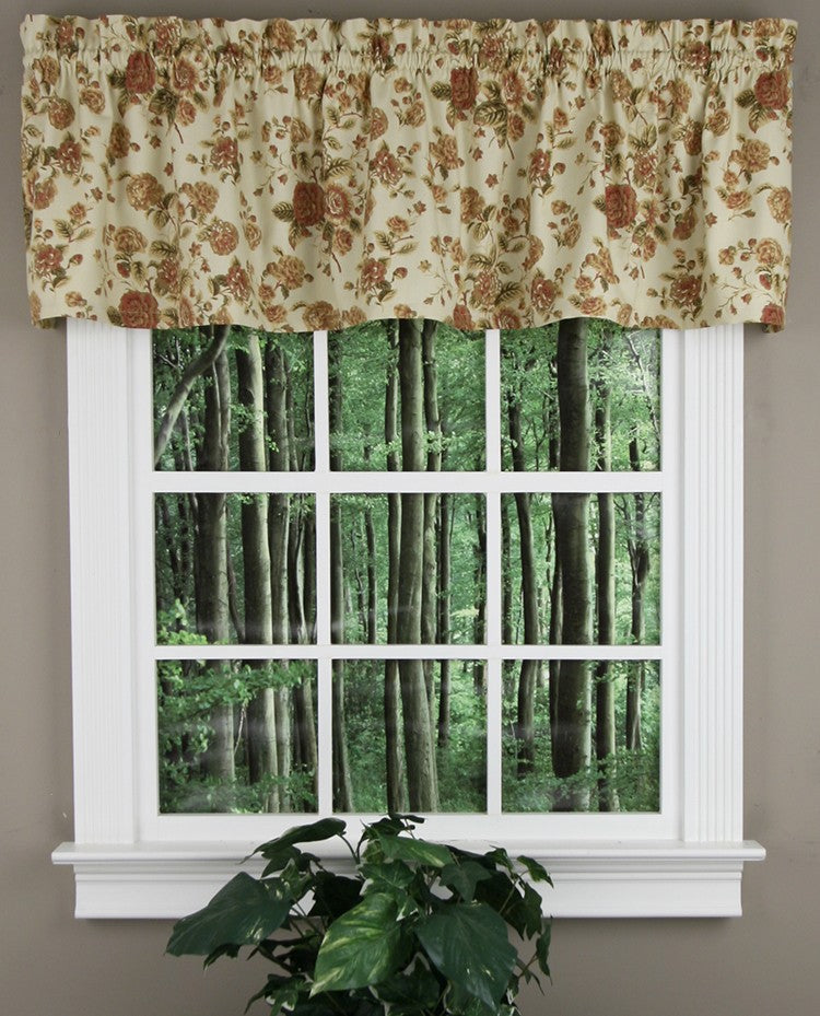 Cottage Rose Tailored Valance