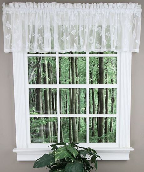 Madame Lace Butterfly Tailored Valance - Close Out