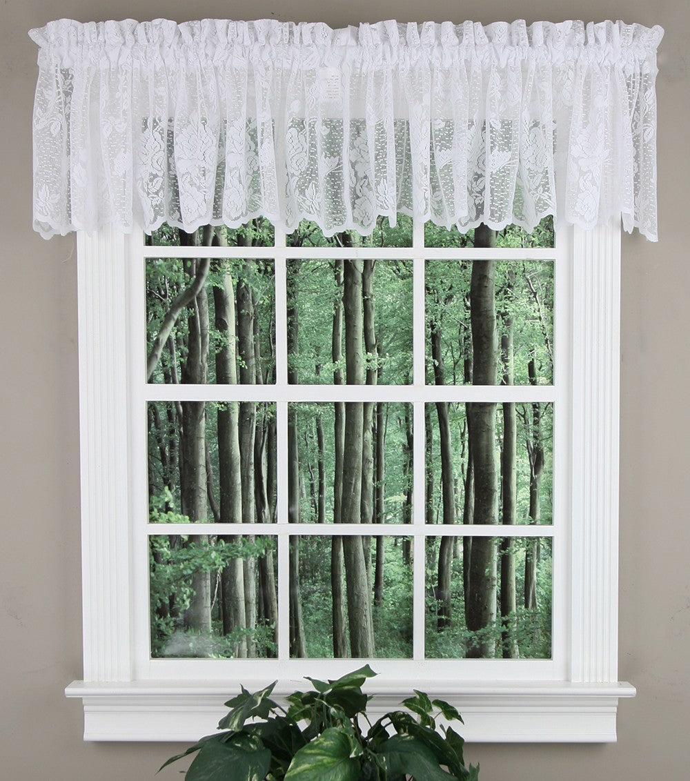 Lacey Lace Embroidered Valance