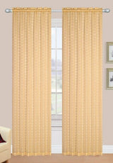 Jacquard Voile Sheer Curtain Panel (Pair)