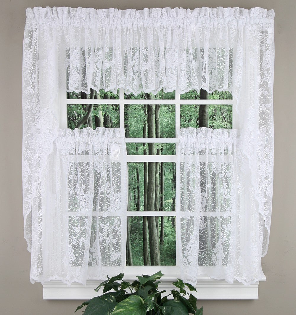 Lacey Lace Embroidered Valance