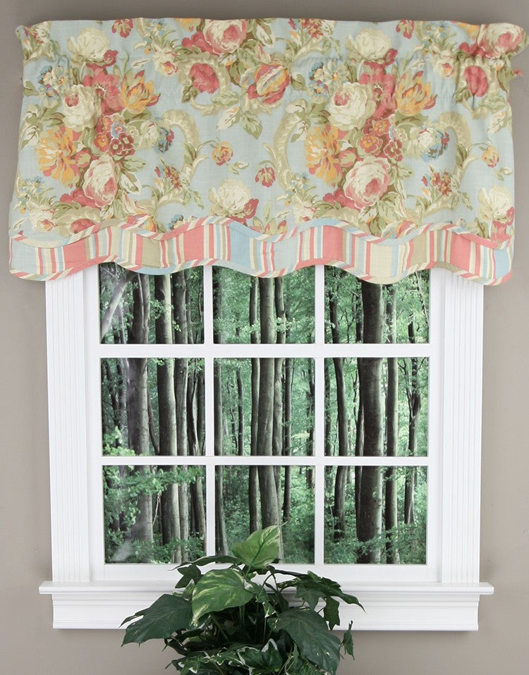 Spring Bling Lined Scalloped Waverly Valance