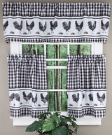 Barnyard Valance & Tier Kitchen Curtain Set