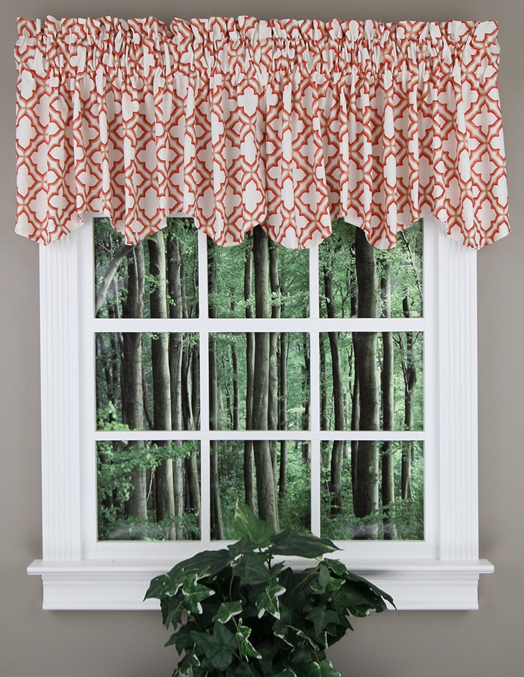 Crystal Lined Scalloped Valance