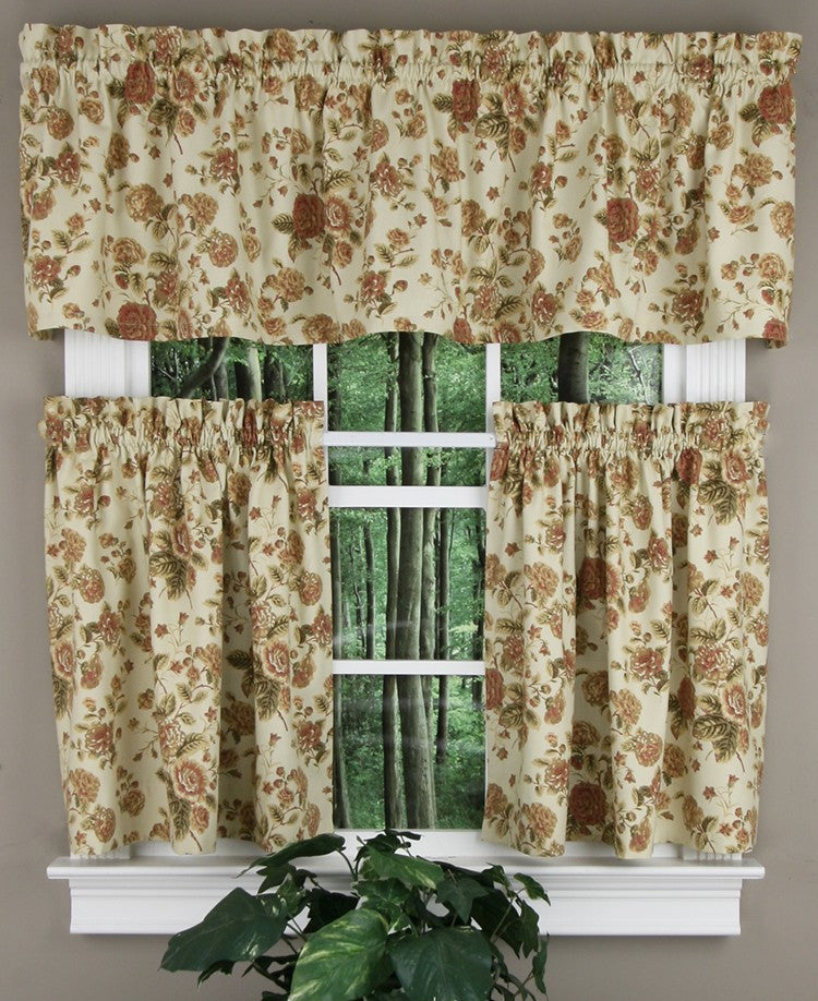 Cottage Rose Tailored Valance