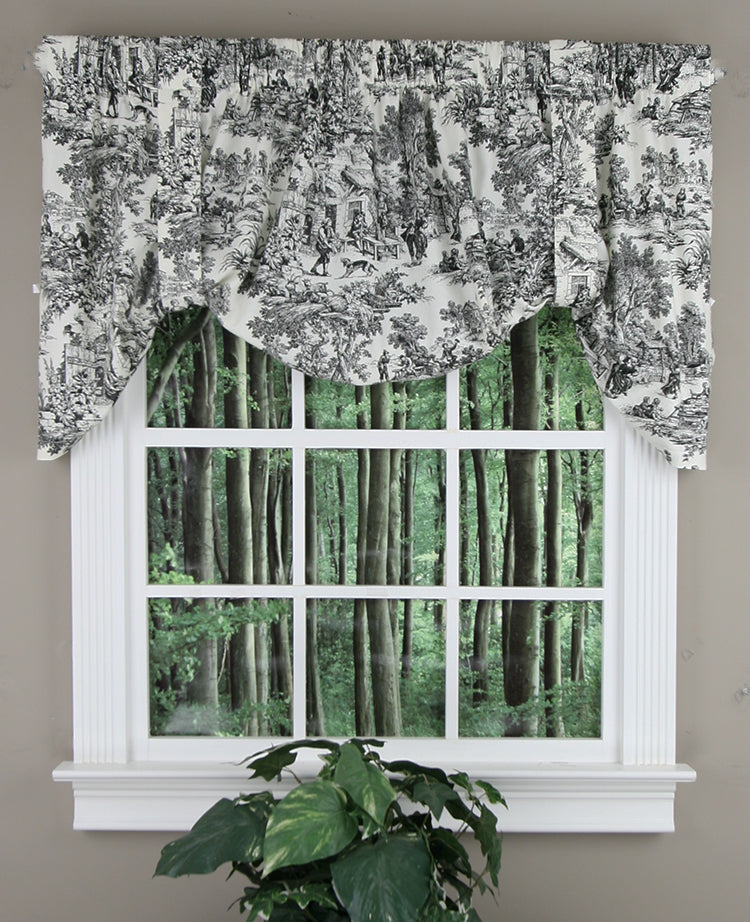 Victoria Park, 60"W X 24"L Country Tie Up Valance